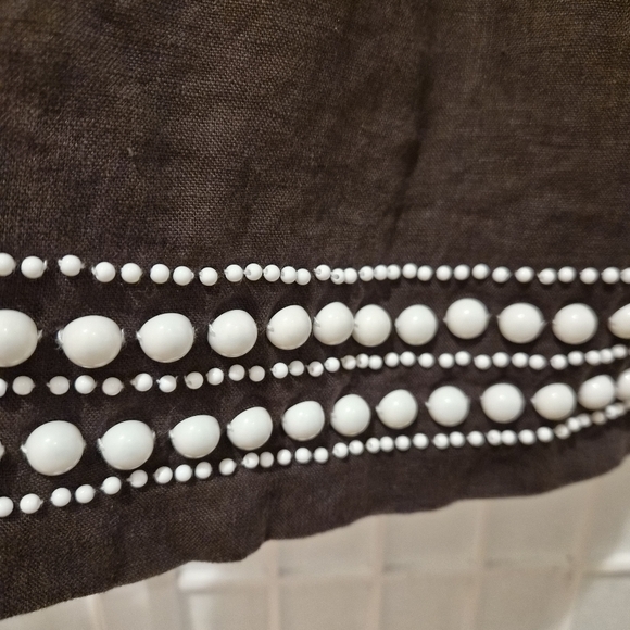 Kate Spade Linen Dress Chocolate Brown Sleeveless Sheath Sz 10 - Picture 6 of 8